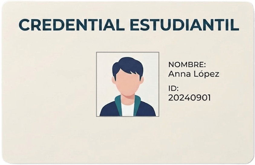 Credencial física de plástico