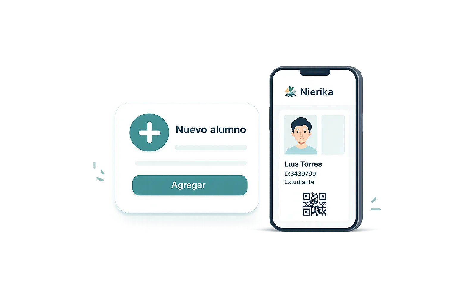 Registro de un nuevo alumno y entrega de su credencial digital